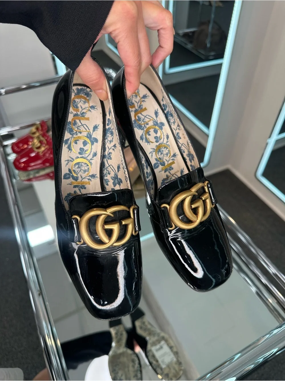 Gucci Marmont Victoire Mid-Heel Loafer
